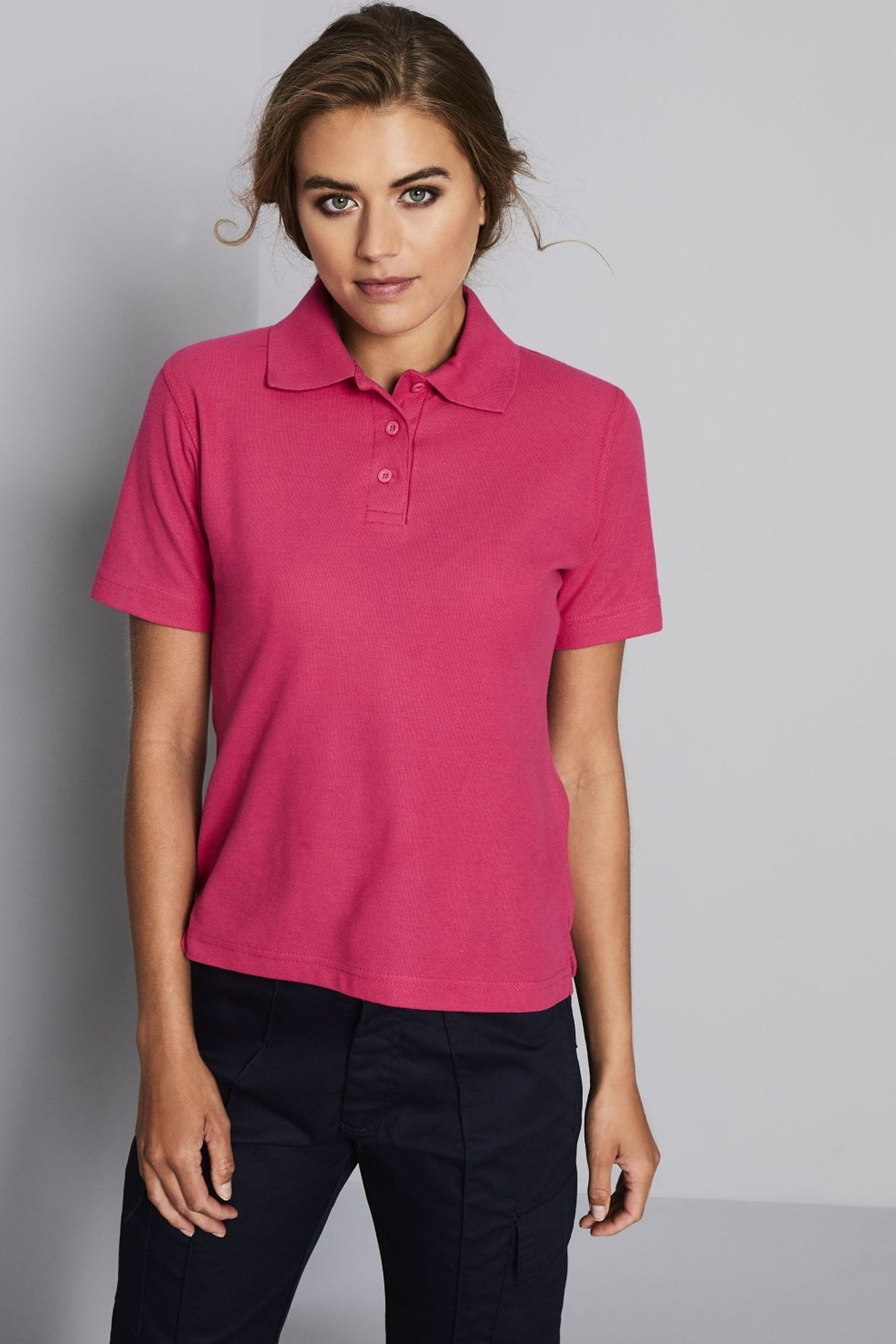 Women's Hot Pink Polo Shirt