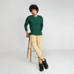 Basic Olive Green Full Sleeves T-Shirt
