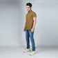 Men's Camel Brown Polo T-Shirt