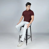 Men's Maroon Polo T-Shirt