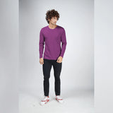 Basic Light Purple Full Sleeves T-Shirt
