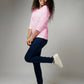 Women's Basic Pink Full Sleeves T-Shirt