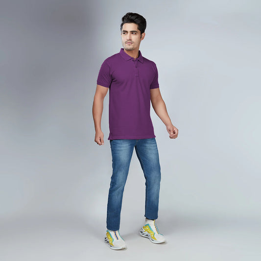 Men's Light Purple Polo T-Shirt