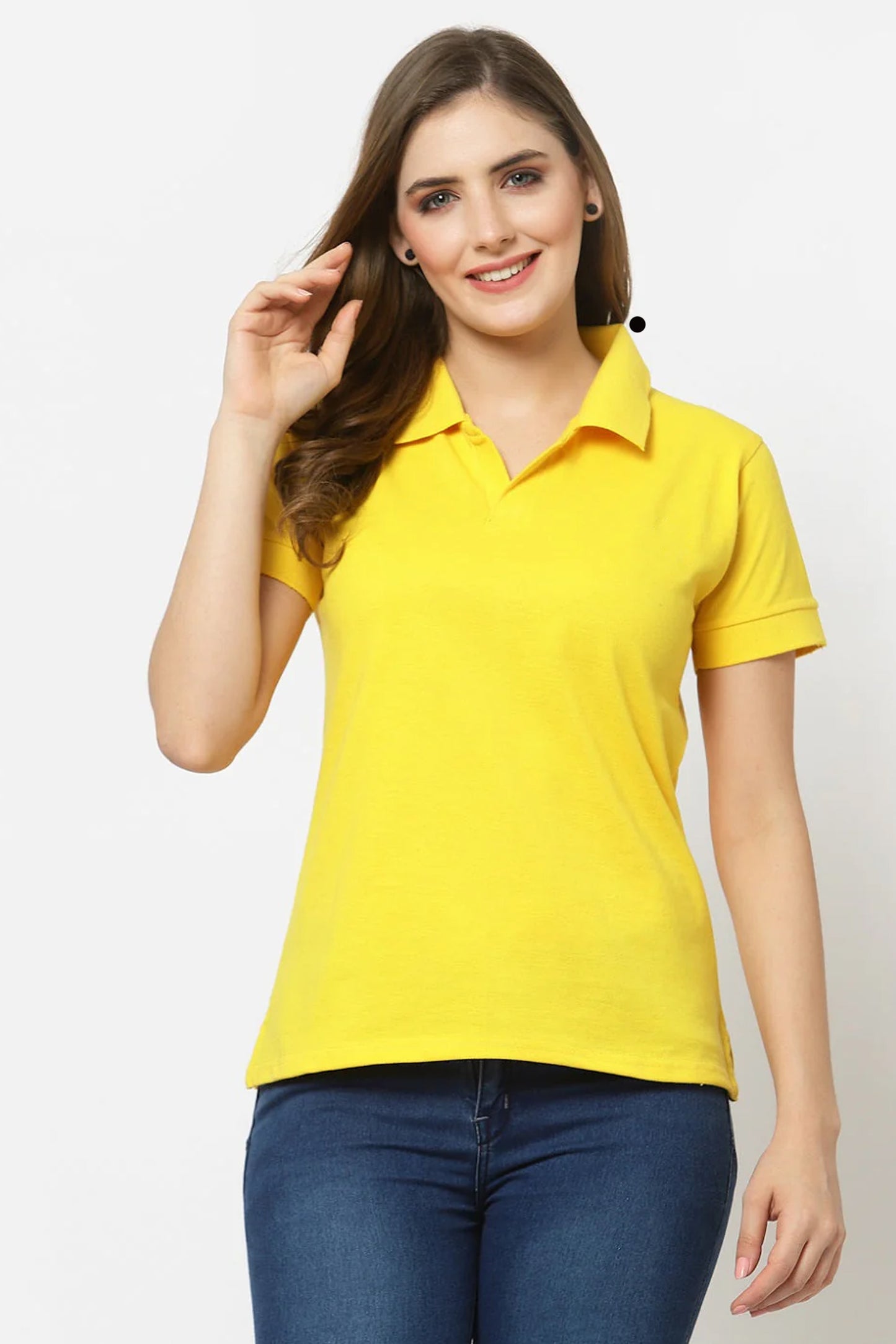 Women's Yellow Polo Shirt