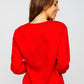 Women's Basic Red Sweatshirt