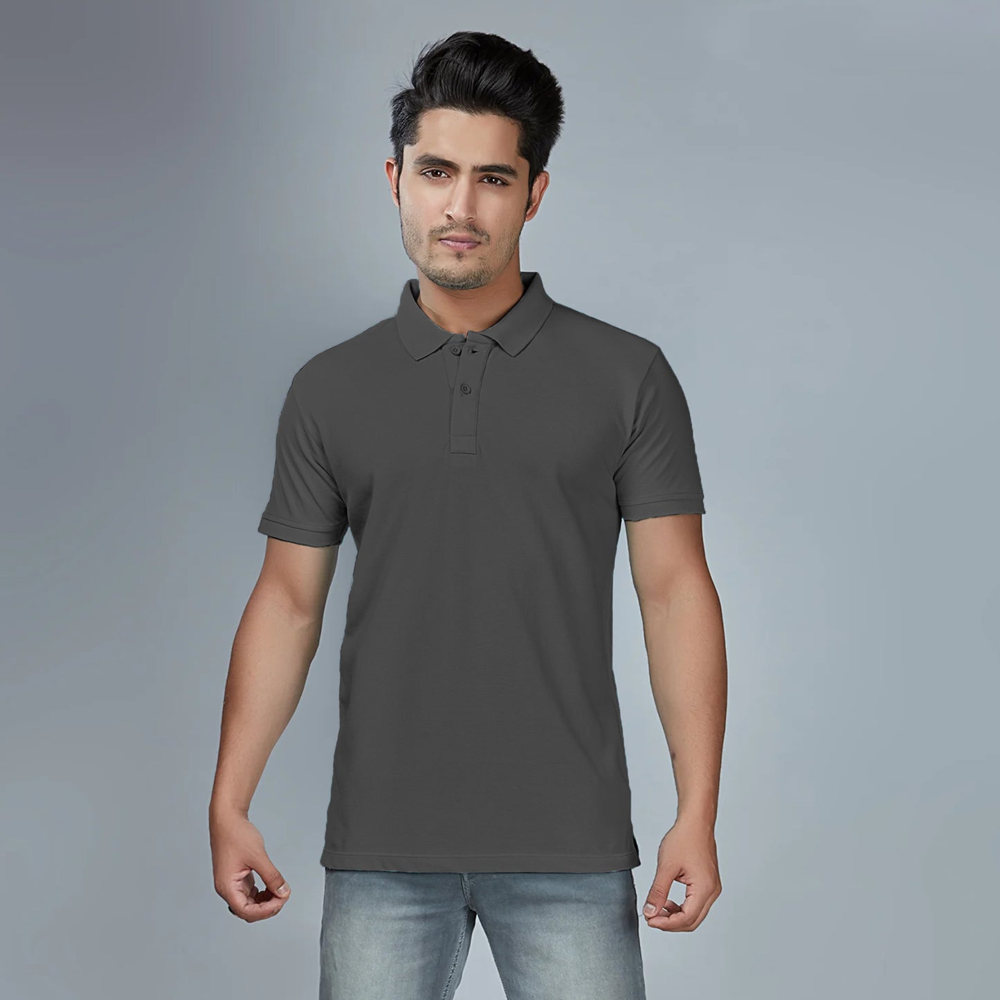 Men's Dark Gray Polo T-Shirt
