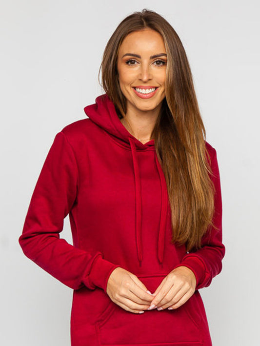 Basic Women's Maroon Hoodie