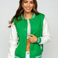 Women's Green Baseball Jacket