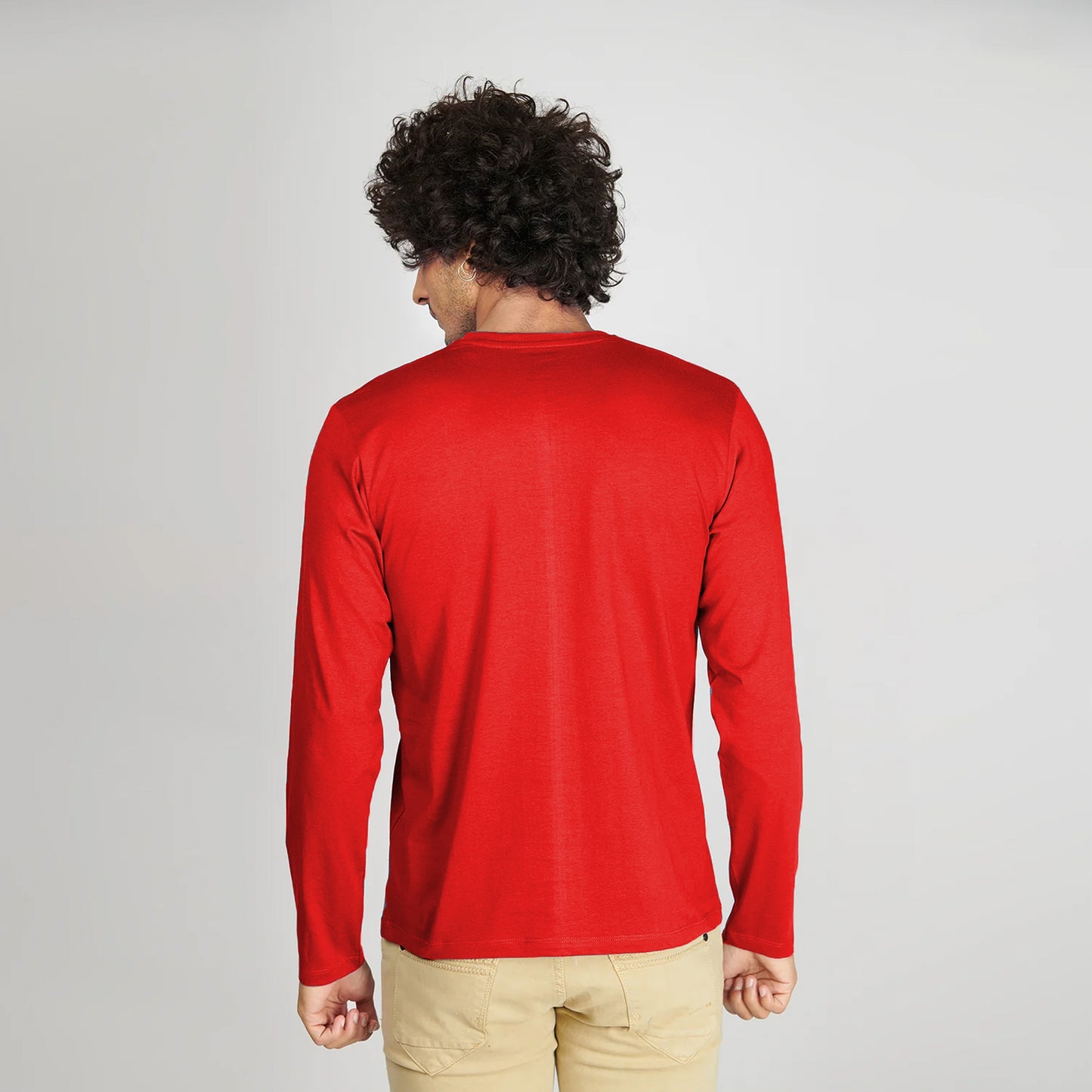 Basic Red Full Sleeves T-Shirt