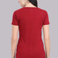 Basic Maroon V-Neck T-Shirt