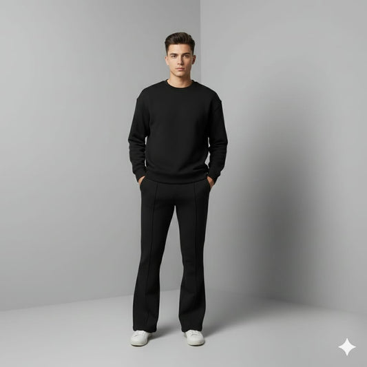 Winter Fleece Men's Co-Ord Set – Black