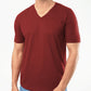 Basic V-Neck T-Shirt Maroon