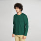 Basic Olive Green Full Sleeves T-Shirt