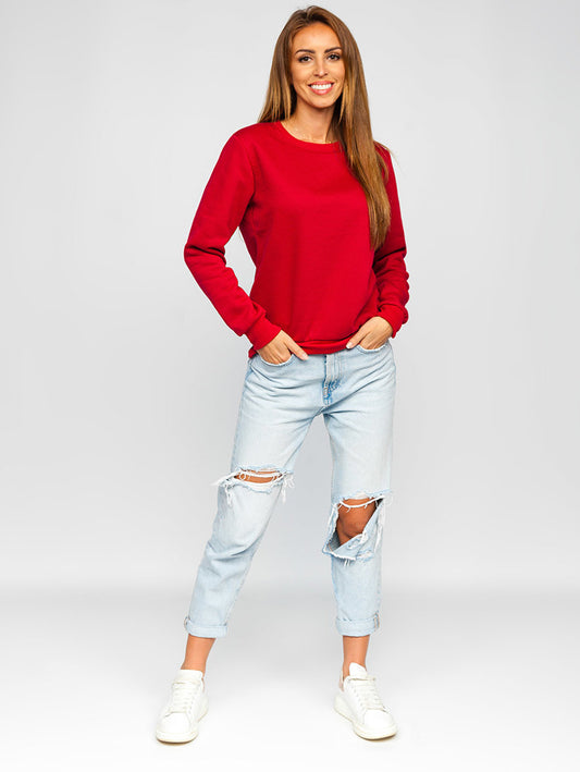 Women's Basic Maroon Sweatshirt