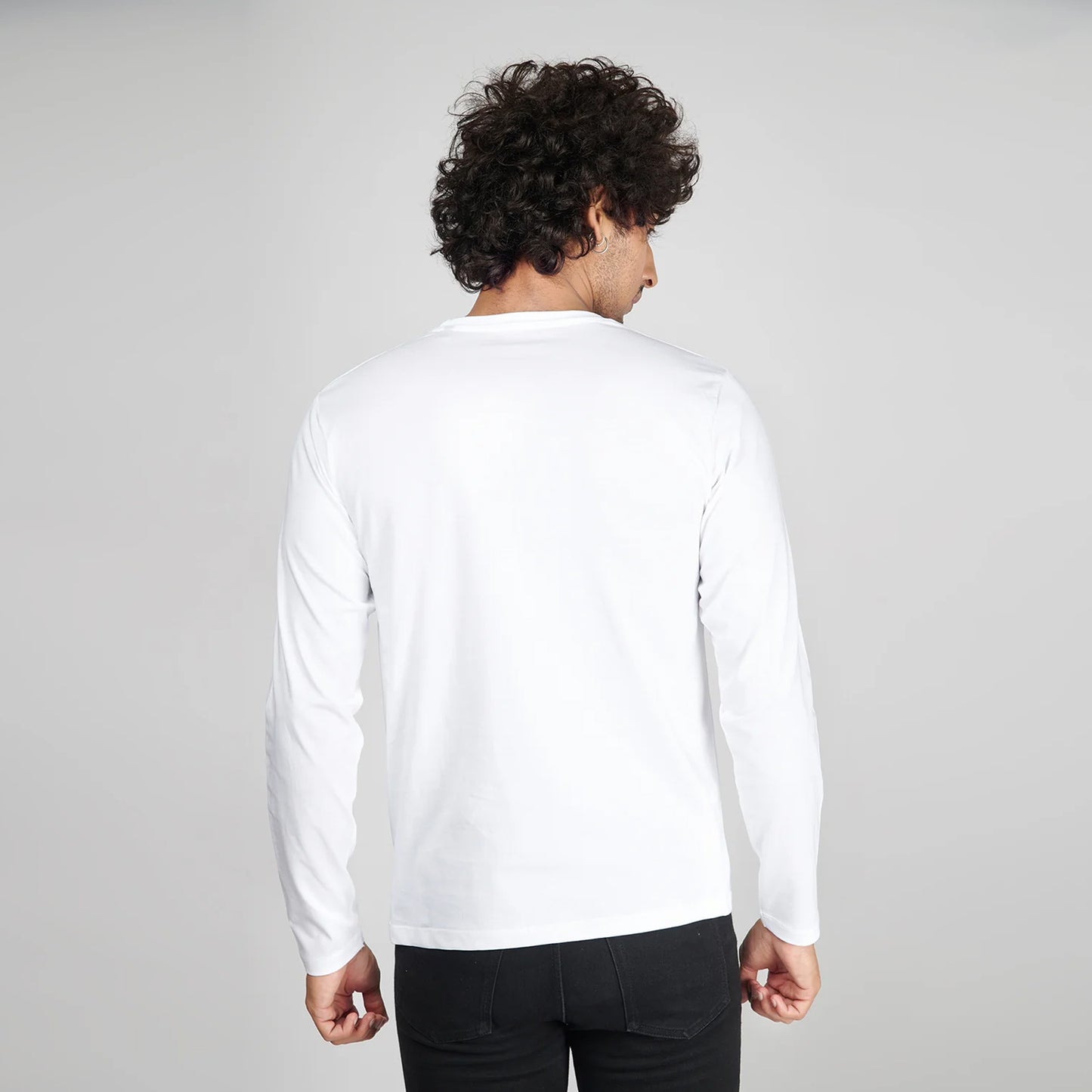 Basic White Full Sleeves T-Shirt