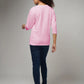 Women's Basic Pink Full Sleeves T-Shirt