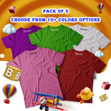 Pack of 5 Kids Half Sleeves T-Shirts
