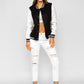 Women's Black Baseball Jacket