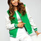 Women's Green Baseball Jacket