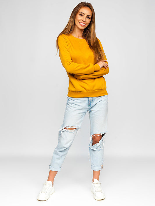 Women's Basic Mustard Sweatshirt