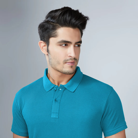 Men's Turkish Blue Polo T-Shirt
