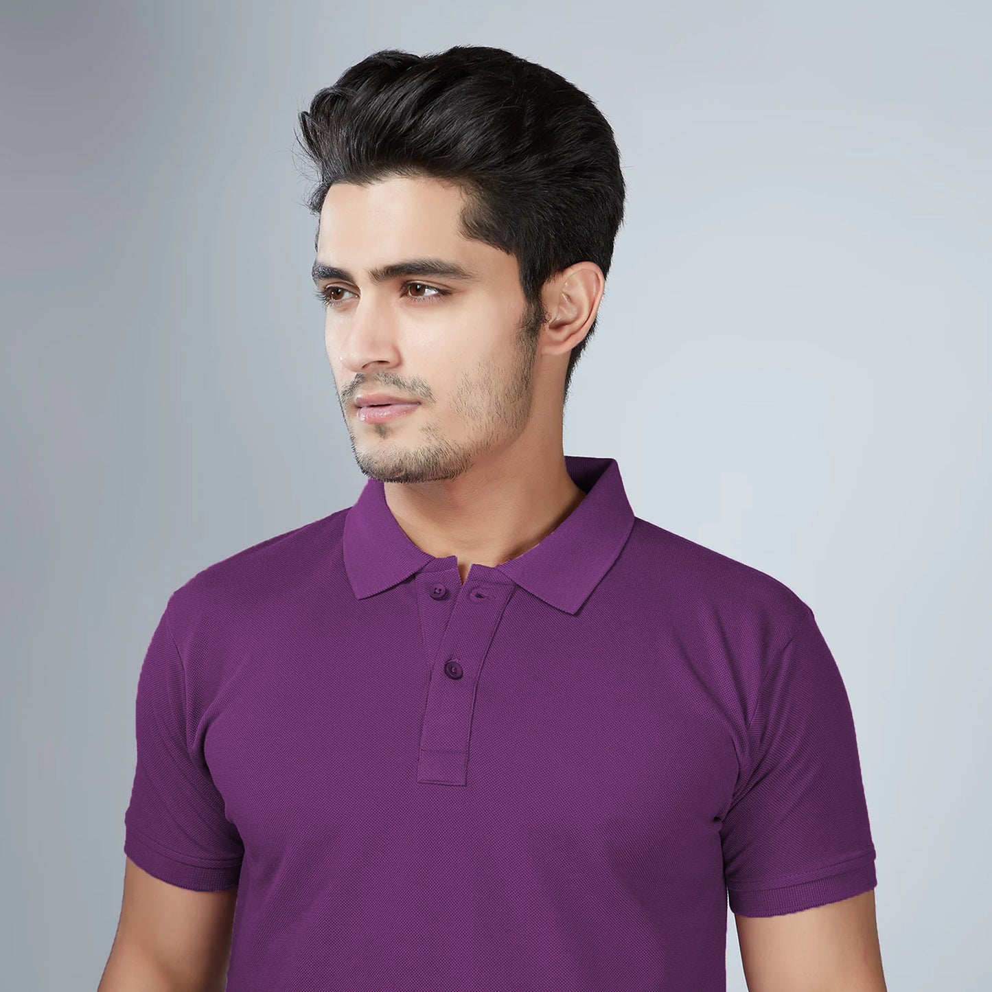 Men's Light Purple Polo T-Shirt