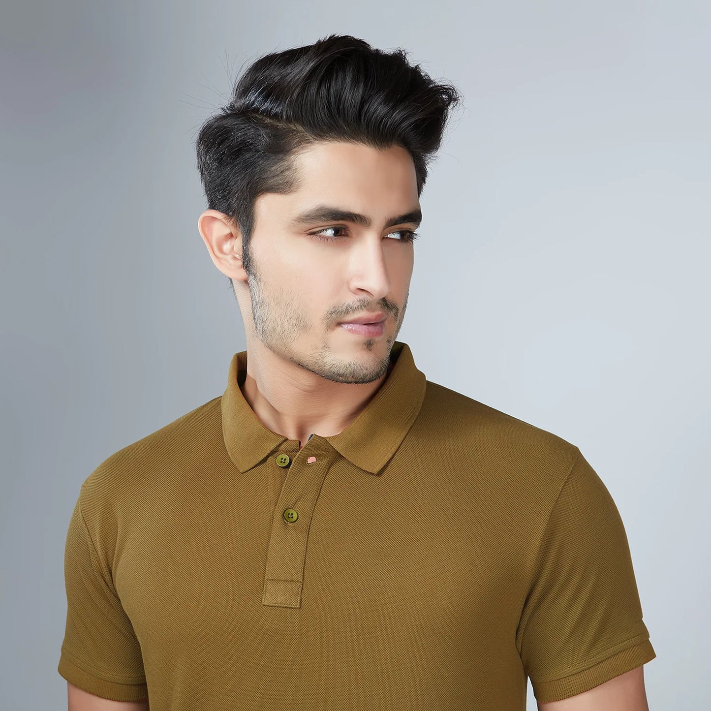 Men's Camel Brown Polo T-Shirt