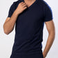 Basic V-Neck T-Shirt Navy Blue