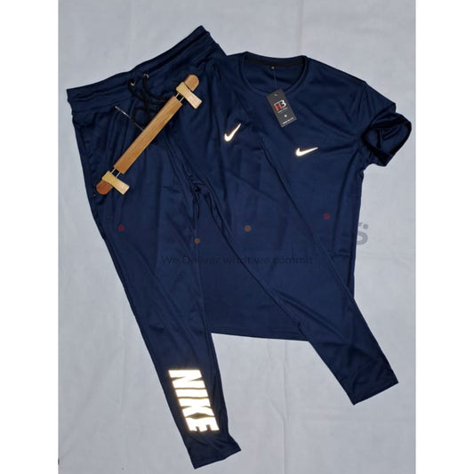 Nike Check Tracksuit Navy Blue Color