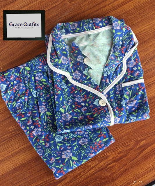 Women's Night Suit Blue Shade