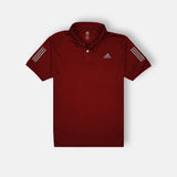 Adidas 3-Stripes Tee - DRI-FIT Polo – Maroon