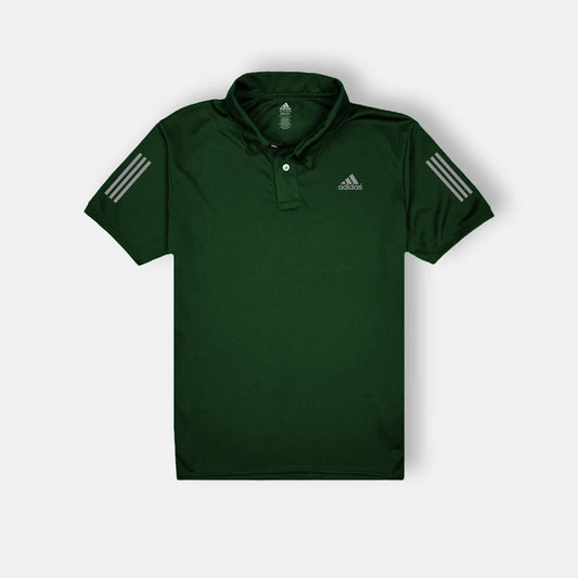 Adidas 3-Stripes Tee - DRI-FIT Polo – Olive Green