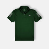 Adidas 3-Stripes Tee - DRI-FIT Polo – Olive Green