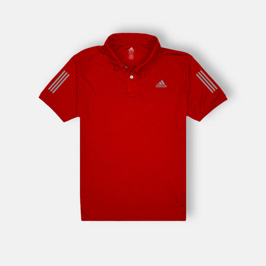 Adidas 3-Stripes Tee - DRI-FIT Polo – Red