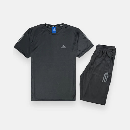 Adidas 3 Stripes Tracksuit Steel Gray Color