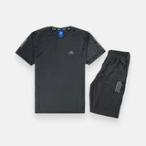 Adidas 3 Stripes Tracksuit Steel Gray Color