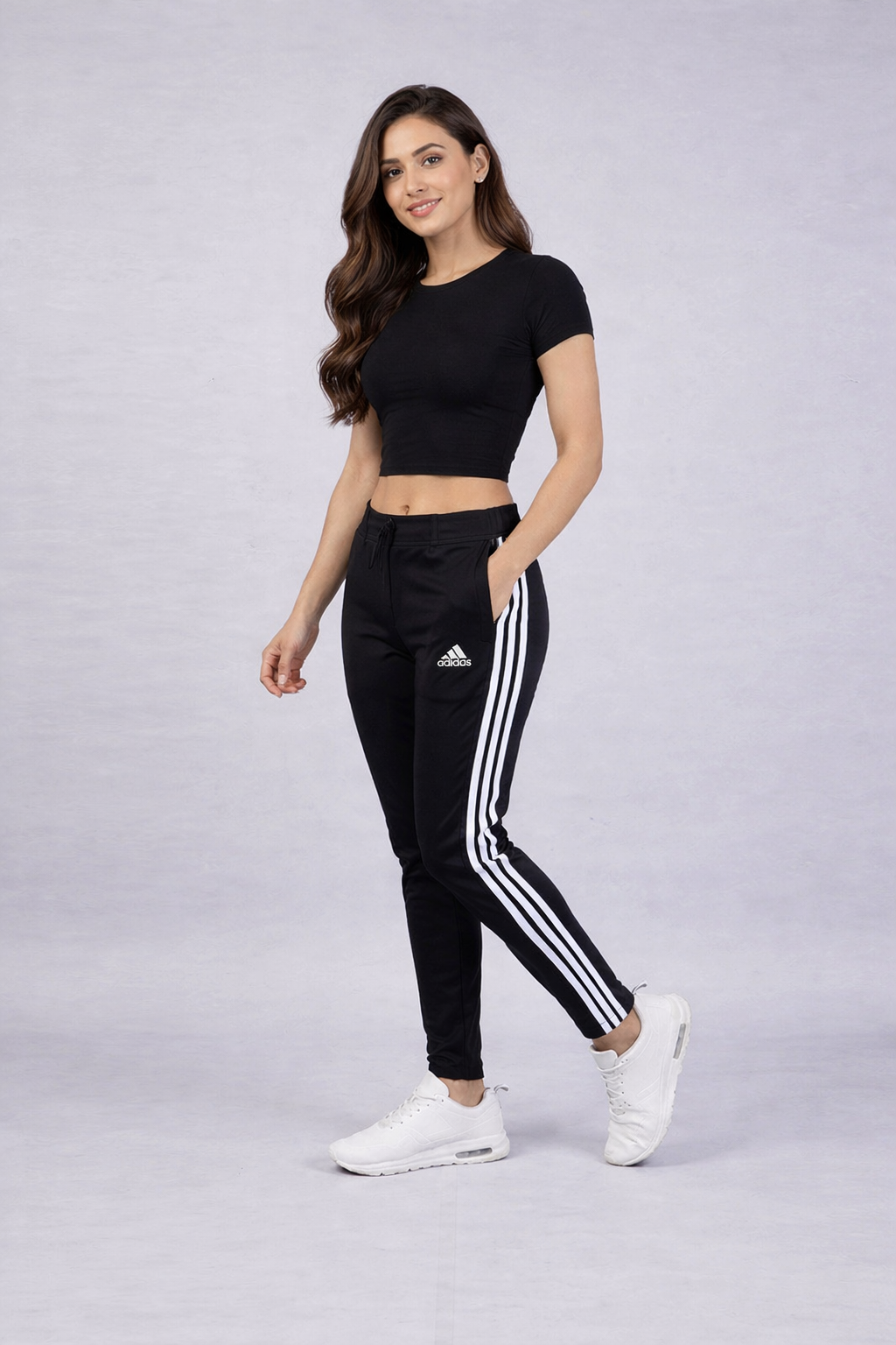 Adidas Essentials 3-Stripes Tapered Pants – Black