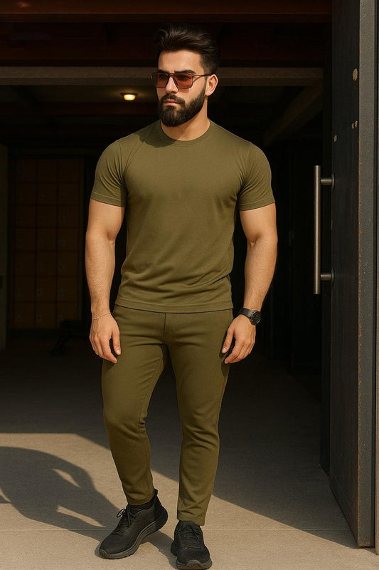 DRI-FIT Basic Plain Tracksuit Green Color