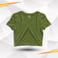 Army Green Basic Cotton Crop Top