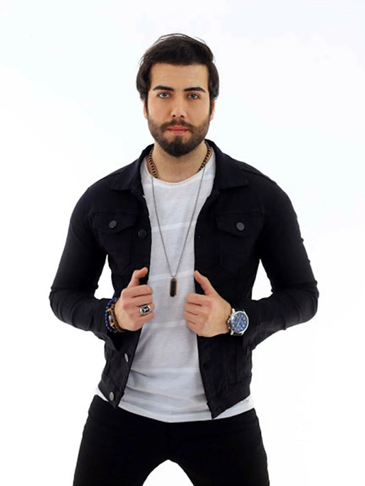 Men's Black Denim Jacket