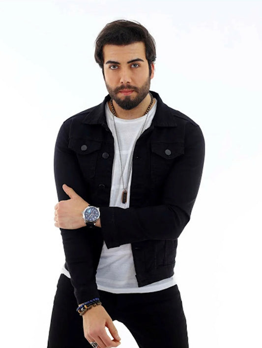 Men's Black Denim Jacket