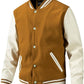 Camel Brown Color Baseball Jacket