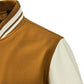 Camel Brown Color Baseball Jacket