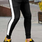 Men's Black & White Panel Jogger Pant