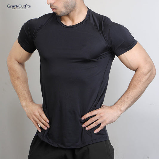 Basic Dri-FIT Plain Black Shirt