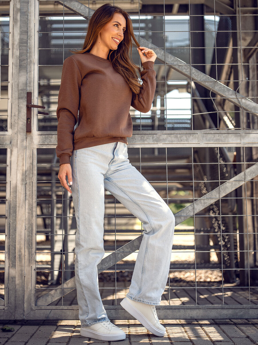 Women's Basic Brown Sweatshirt