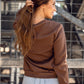 Women's Basic Brown Sweatshirt