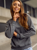 Women's Basic Charcoal Sweatshirt