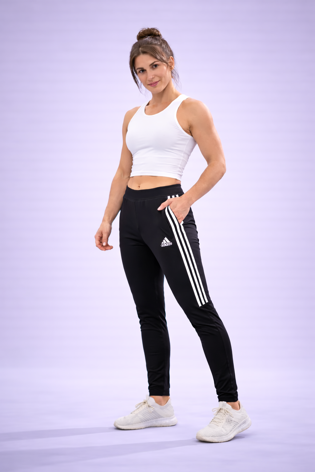 Unisex Dri-FIT 3-Stripe Pants – Black