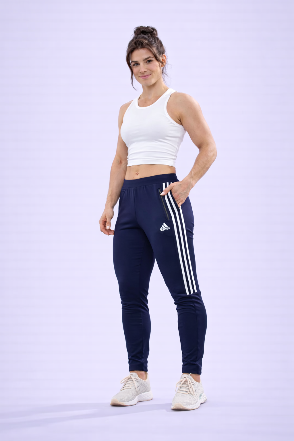 Unisex Dri-FIT 3-Stripe Pants – Navy Blue
